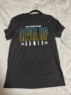 burn boot camp Black "Level Up Games" Graphic Tee